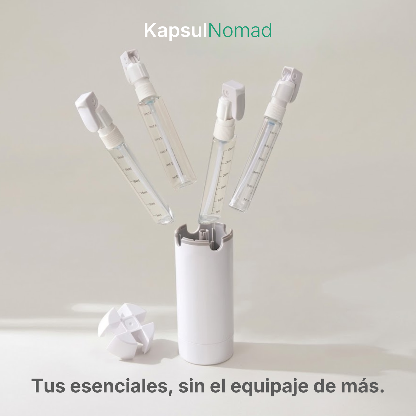 KapsulNomad™ - Dispensador de Viaje Todo en 1
