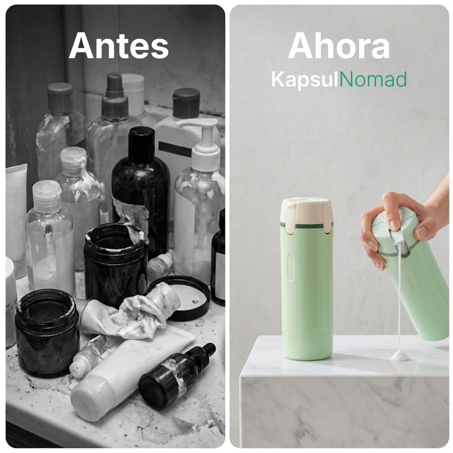 KapsulNomad™ - Dispensador de Viaje Todo en 1