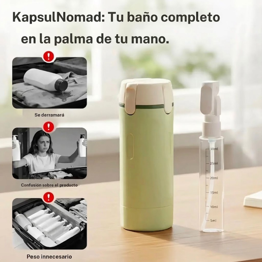 KapsulNomad™ - Dispensador de Viaje Todo en 1